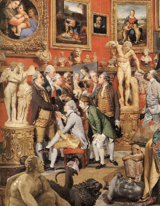 ZOFFANY  Johann The Tribuna of the Uffizi (detail) France oil painting art